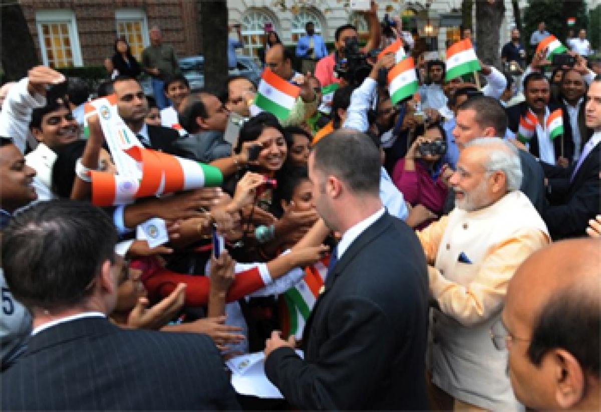 Indian community in Washington give a warm welcome to Modi